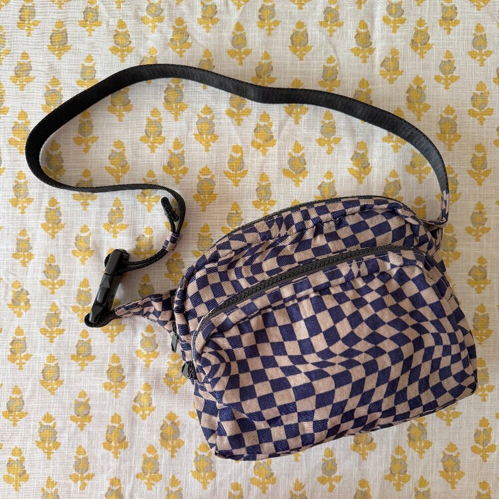 Baggu Fanny Pack - Indigo Trippy Checker